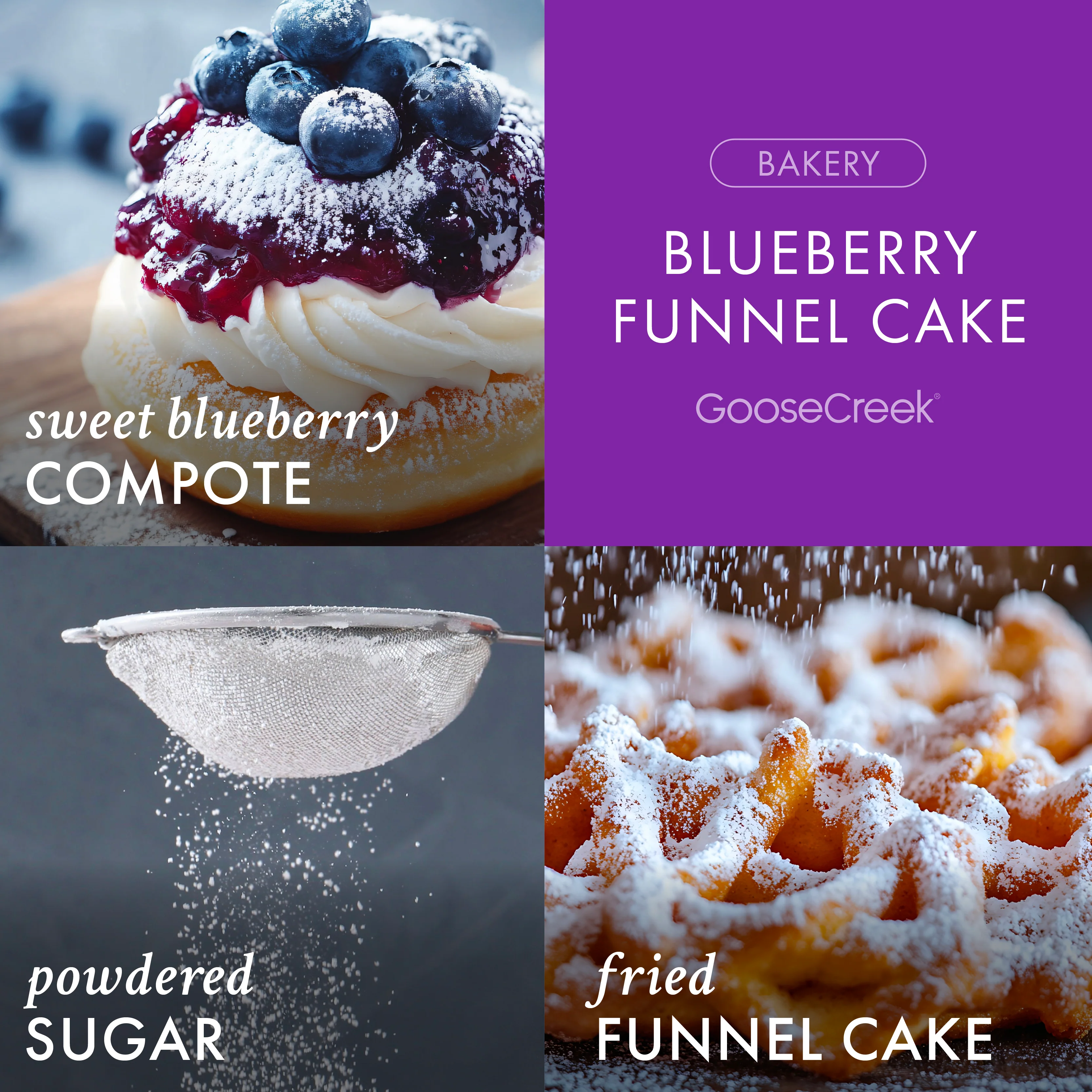 Blueberry Funnel Cake 3-Wick Candle - Image 2