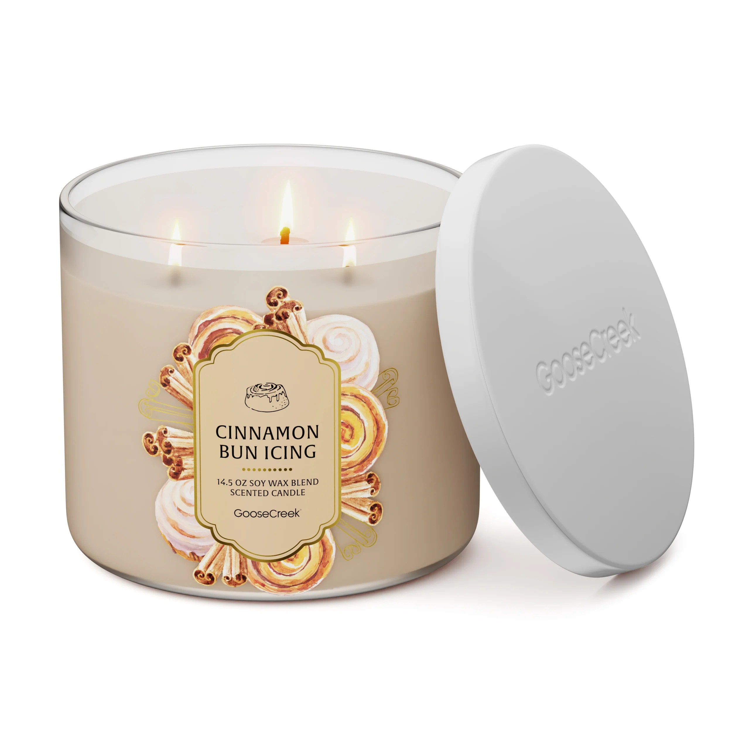 Cinnamon Bun Icing 3-Wick Candle - Image 3