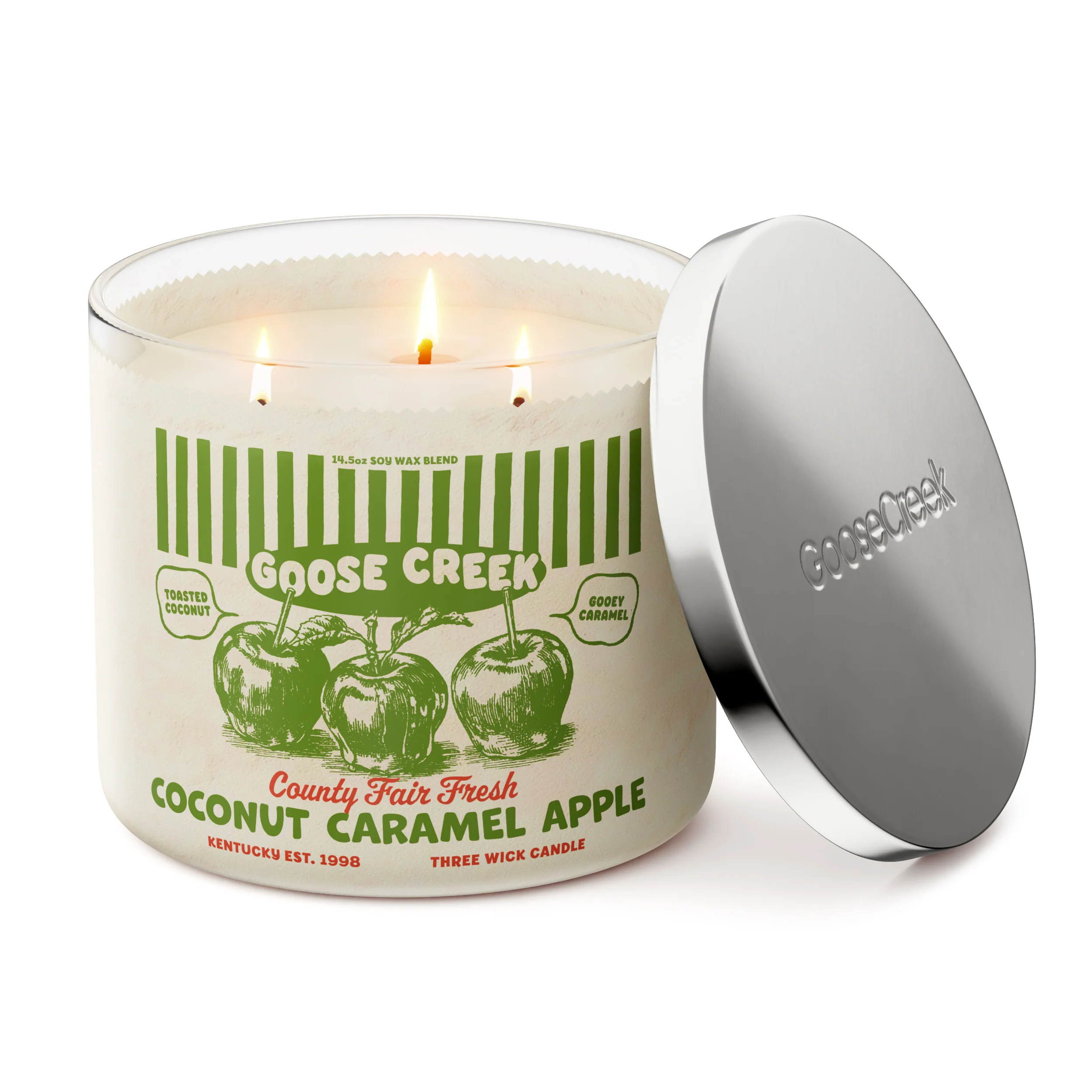 Coconut Caramel Apple 3-Wick Candle - Image 3