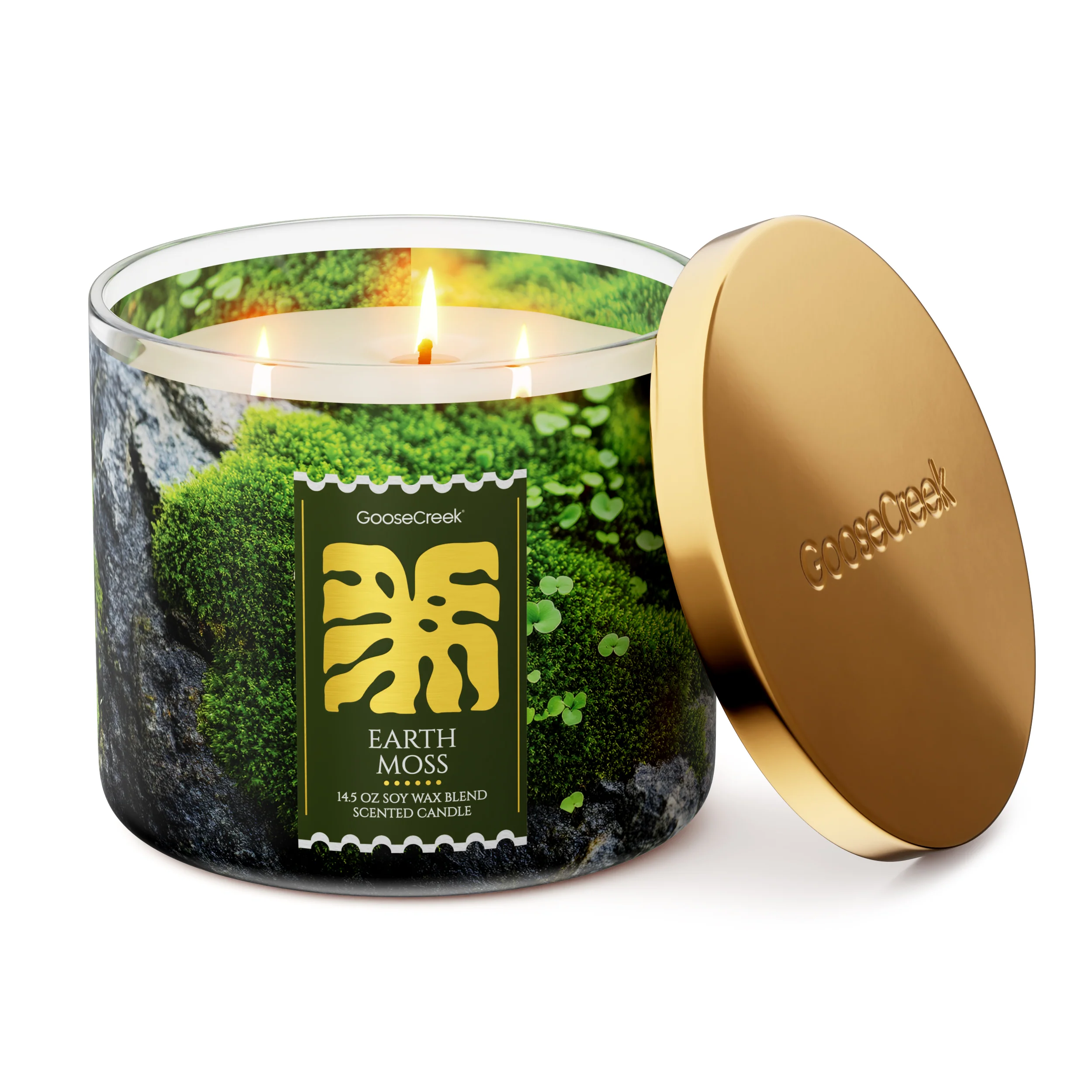 Earth Moss 3-Wick Candle - Image 3