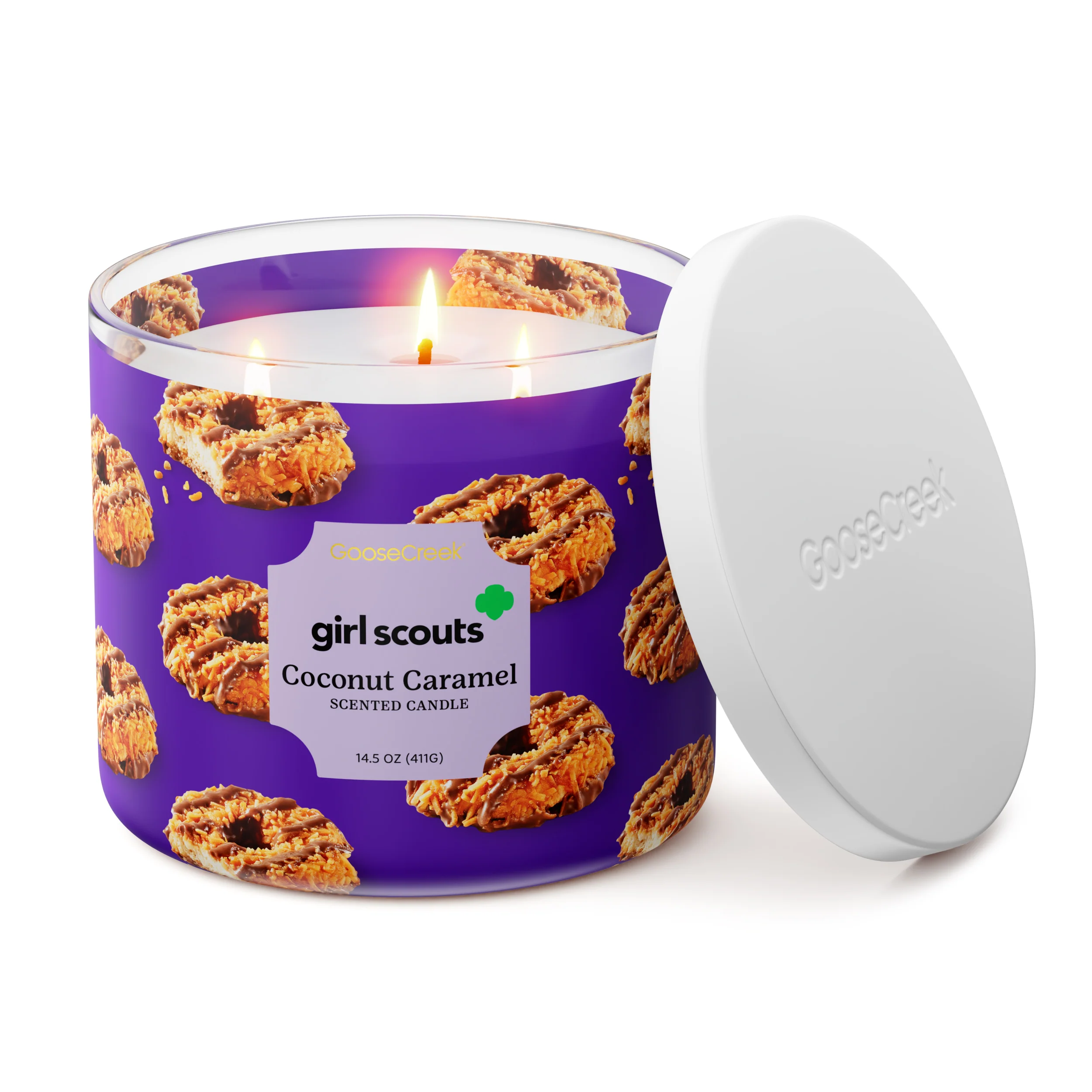 Girl Scouts Coconut Caramel 3-Wick Candle - Image 3