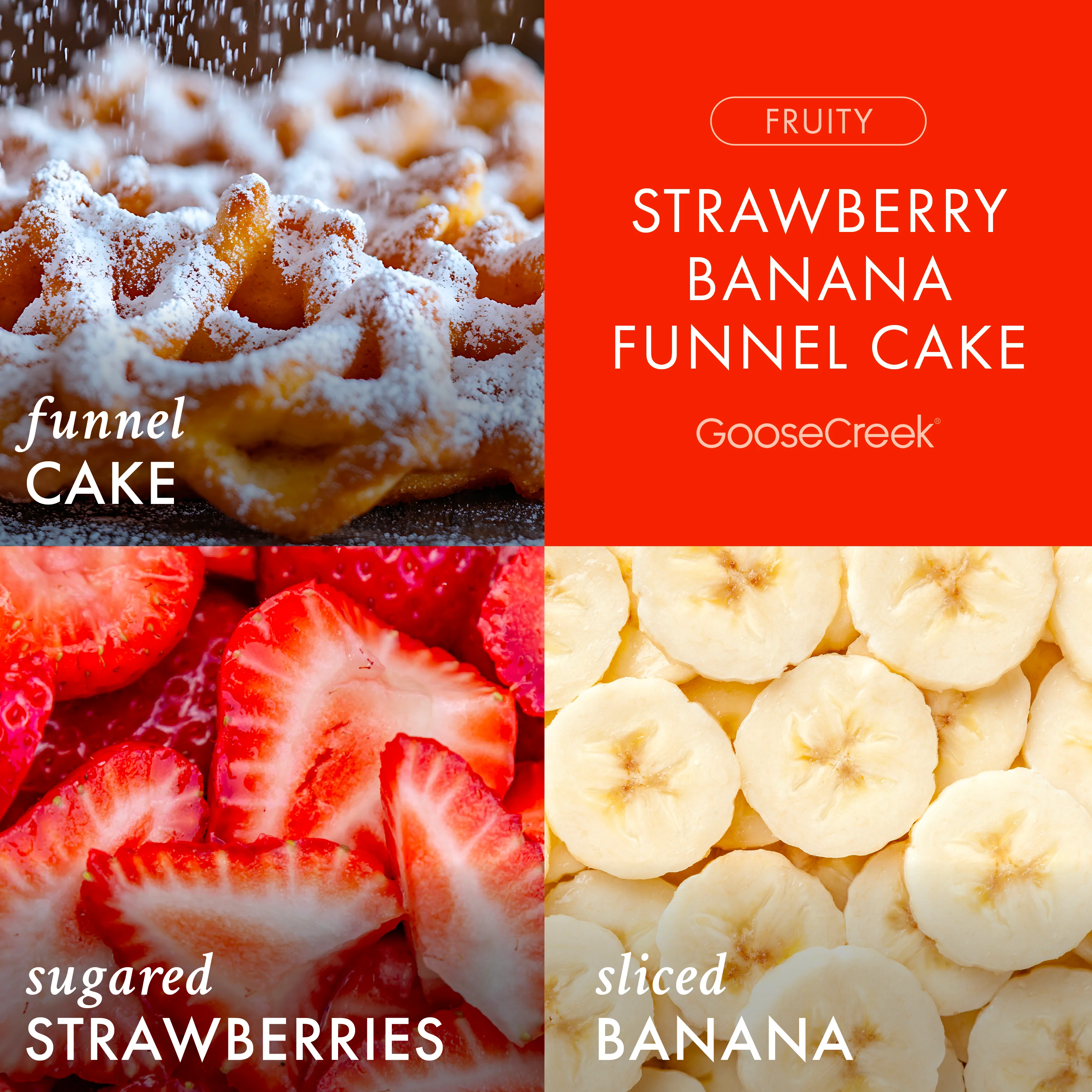 Strawberry Banana Funnel Cake 3-Wick Candle - Image 2