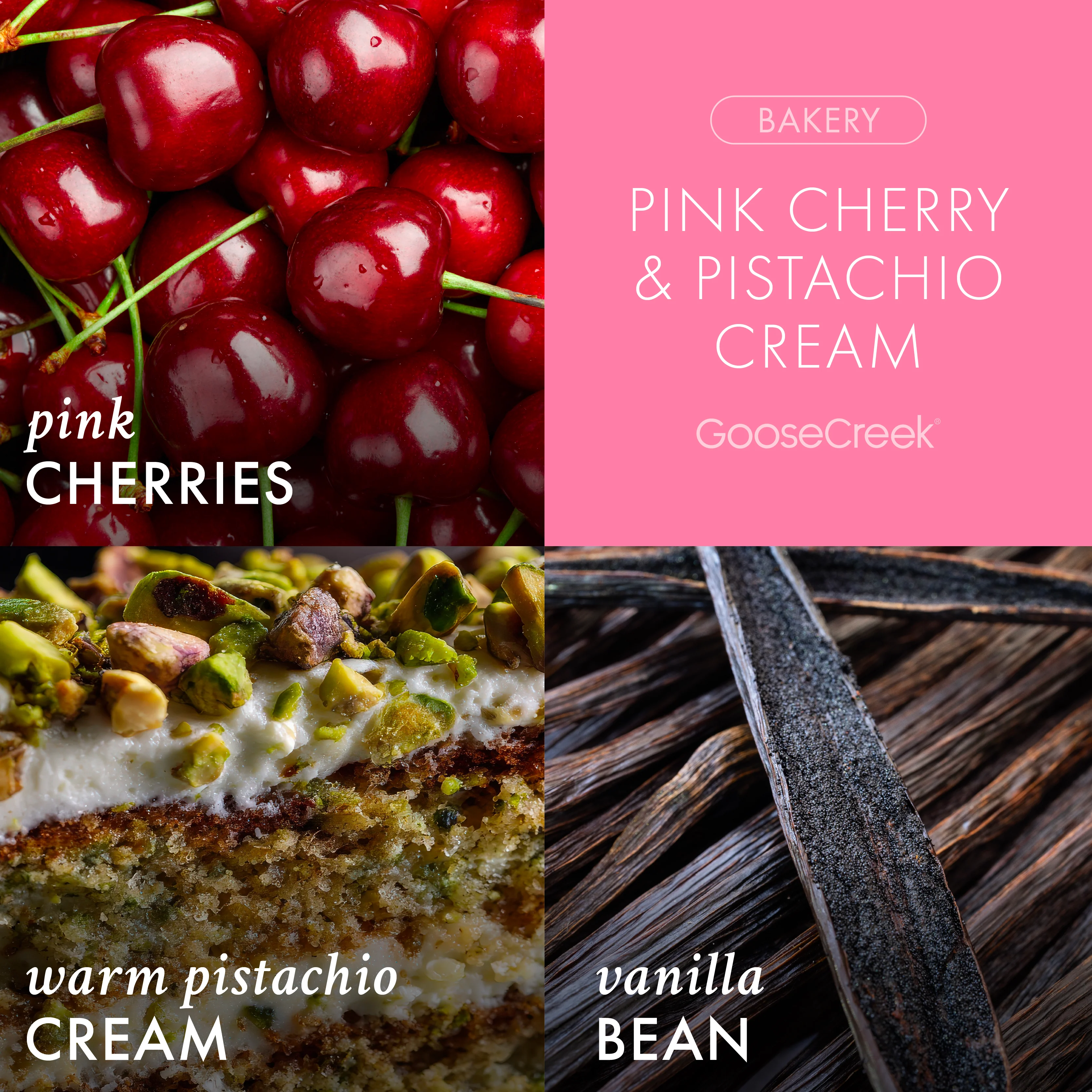 Pink Cherry & Pistachio Cream 3-Wick Candle - Image 2
