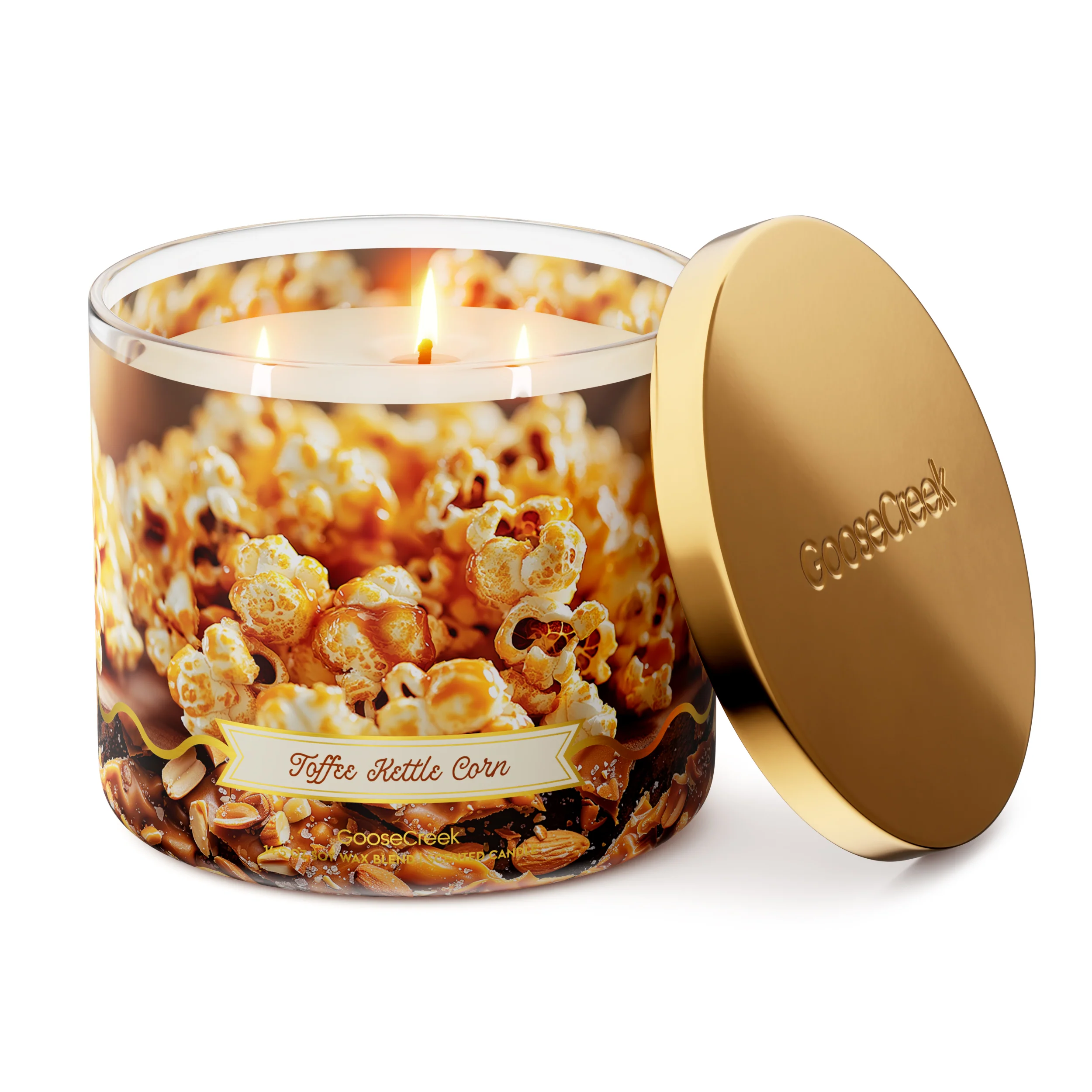 Toffee Kettle Corn 3-Wick Candle - Image 3