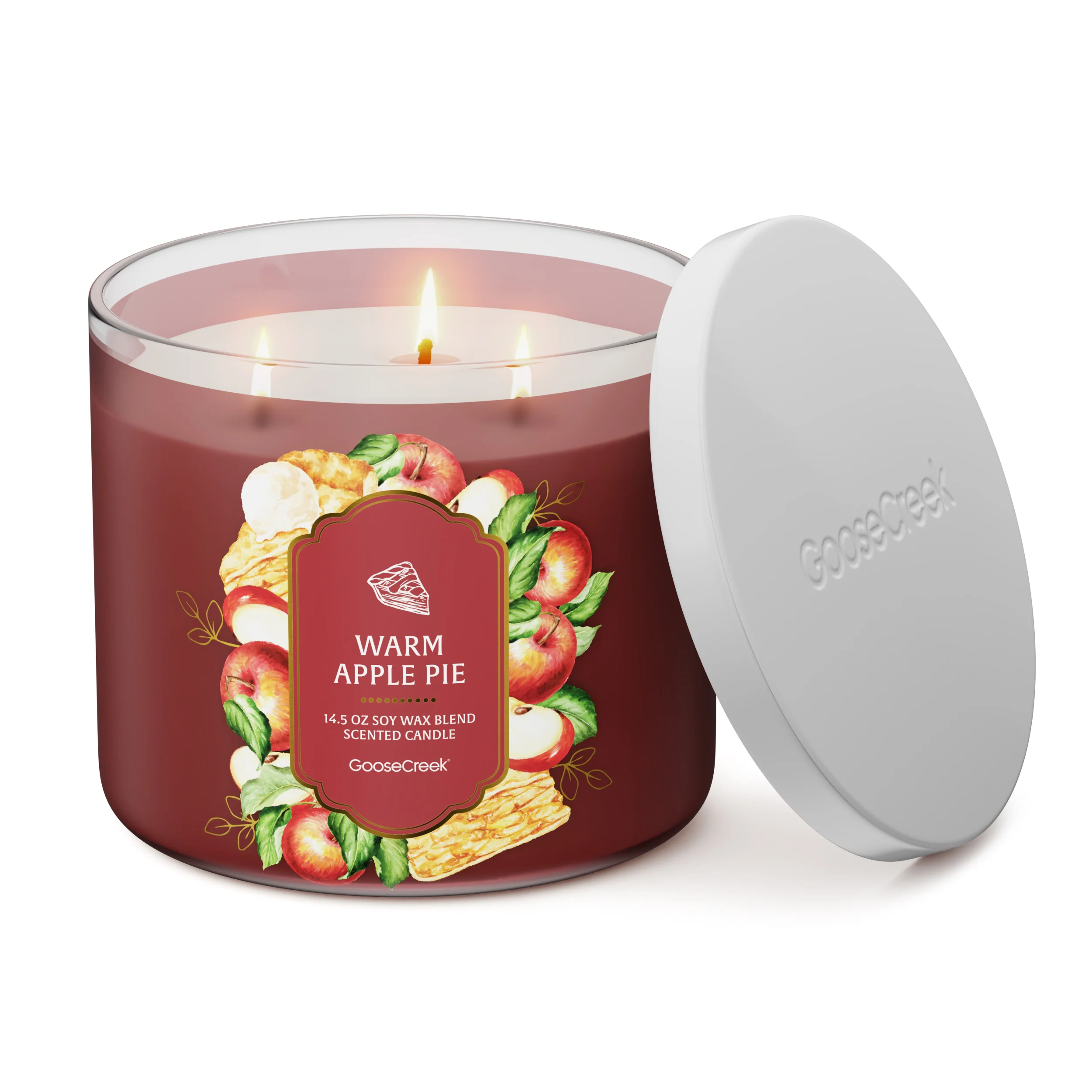 Warm Apple Pie 3-Wick Candle - Image 3