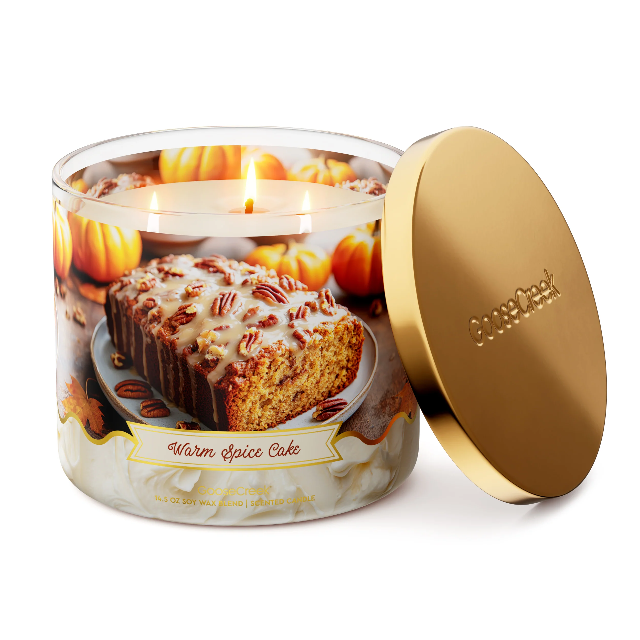 Warm Spice Cake 3-Wick Candle - Image 3