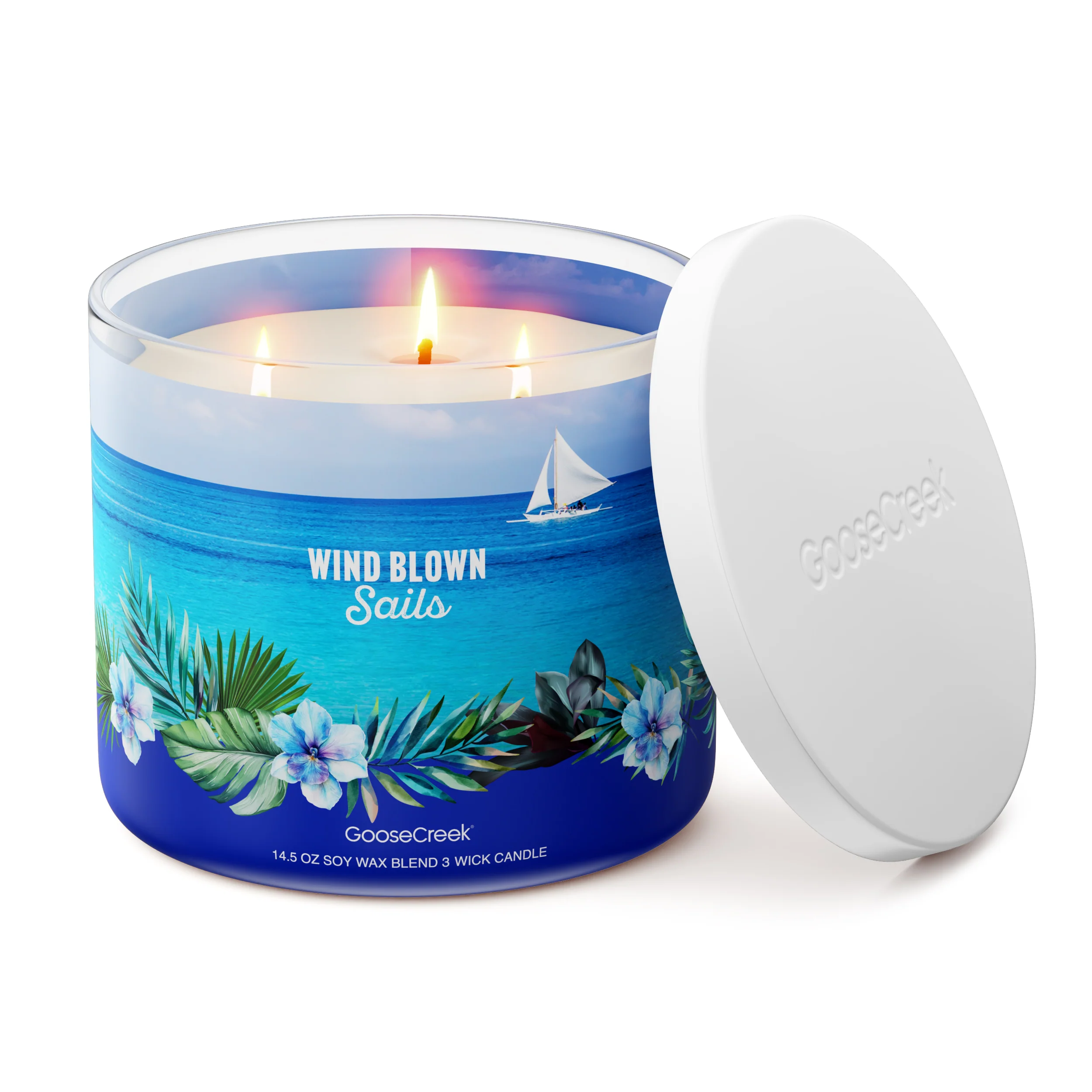 Wind Blown Sails 3-Wick Candle - Image 3